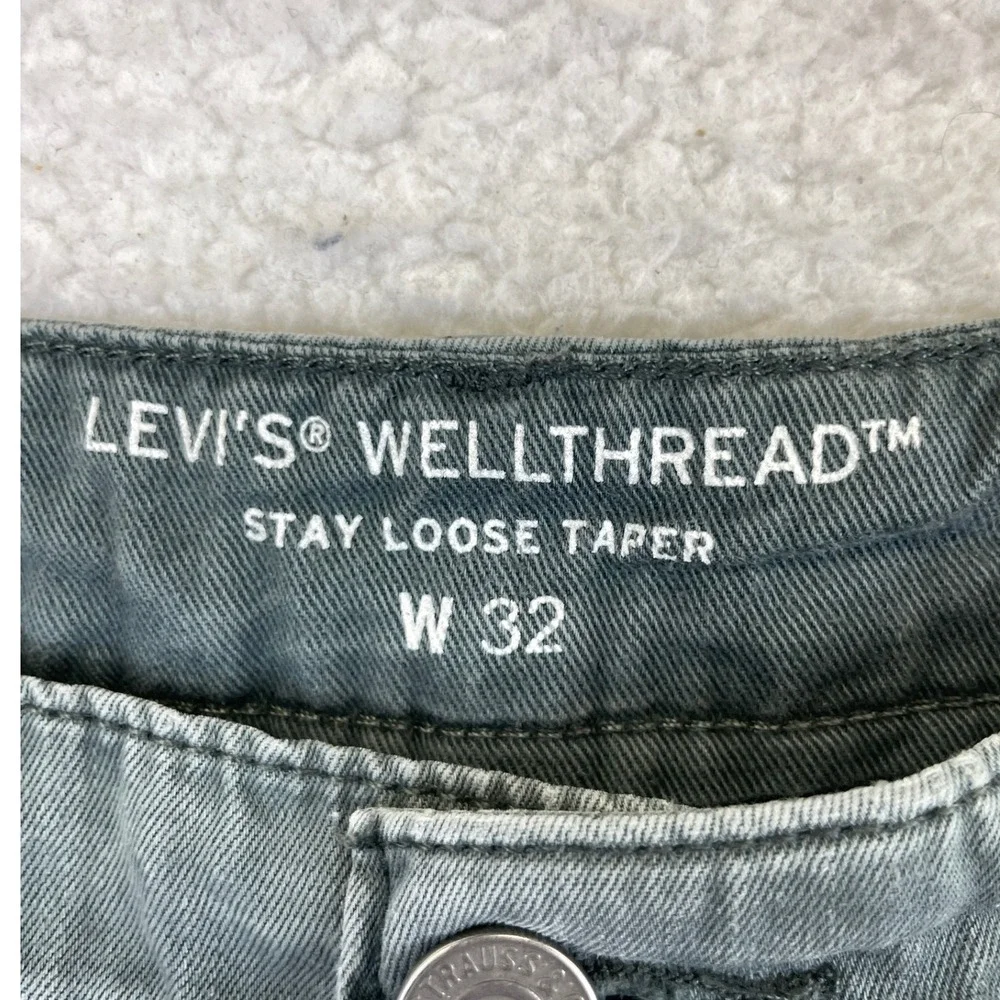 Levi's Wellthread Stay Loose Taper Jeans Men's Size 32 Green Cotton Hemp Casual